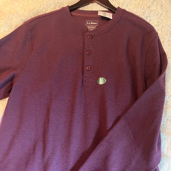 L.L. Bean Other - LL Bean Mini Waffle Henley LS - TALL